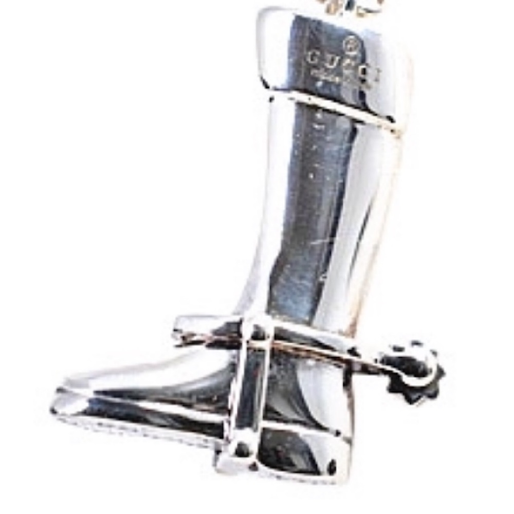 Authentic Gucci Rare Sterling Silver Riding Boot Pendant Necklace - Picture 5 of 9